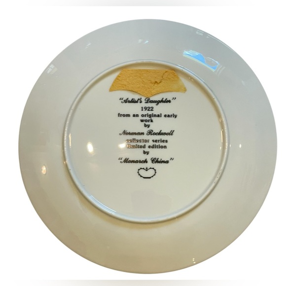 Limited Edition Norman Rockwell Collector Series Plate “Artist Daughter” - Picture 6 of 12